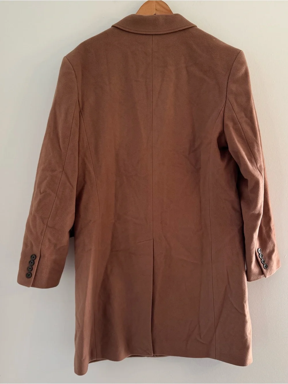 J.Crew Men's Overcoat Italian Wool-Cashmere High Tech Fabric Camel Size 42R
